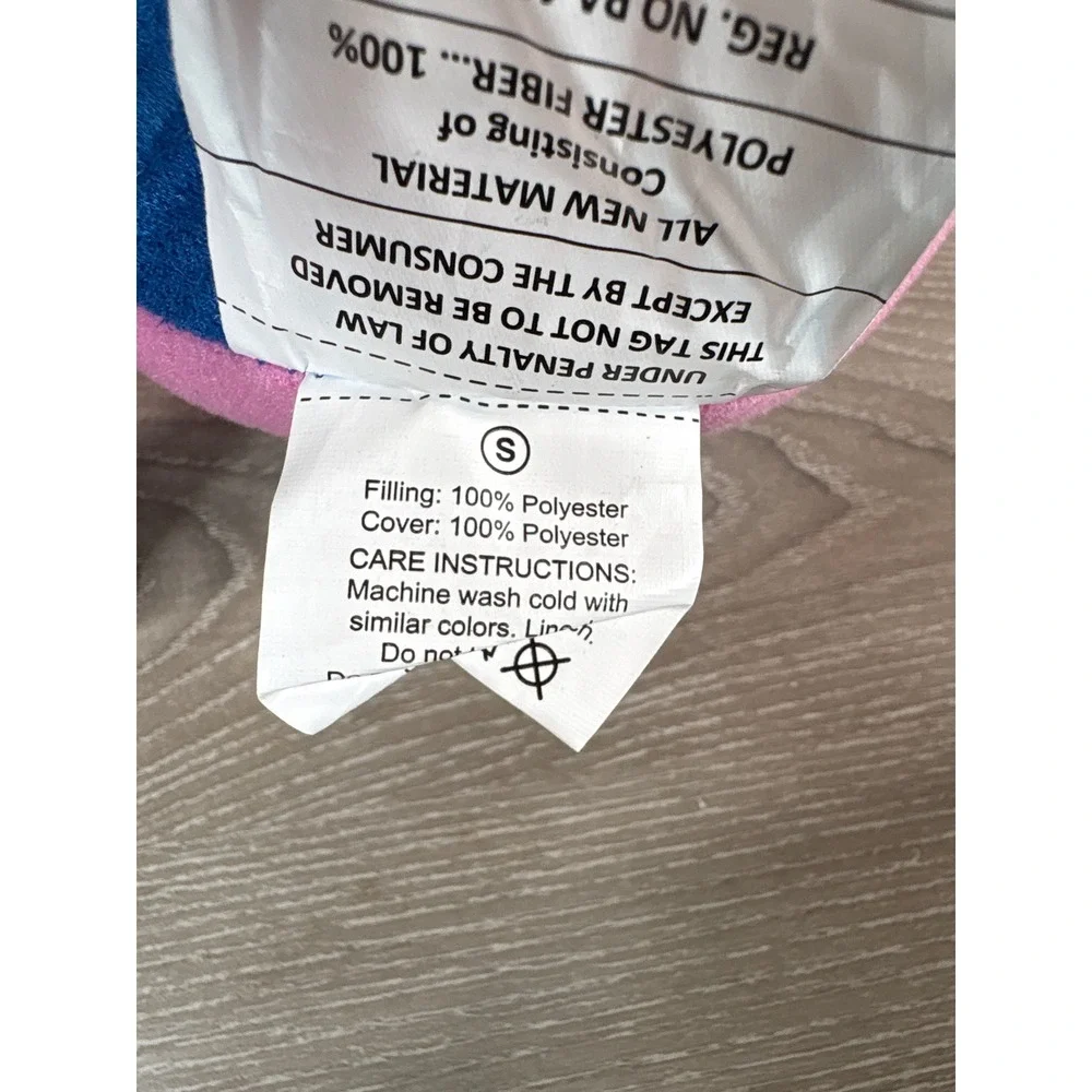 BCOZZY Kids Chin Supporting Travel Pillow Pink Blue Fleece Size Small